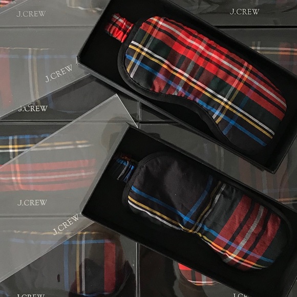 NWT J.Crew Stewart Tartan Sleep Mask - Picture 14 of 15